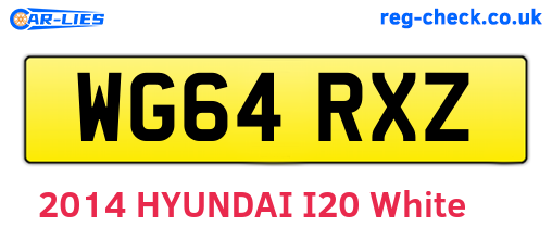 WG64RXZ are the vehicle registration plates.