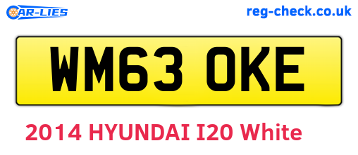 WM63OKE are the vehicle registration plates.