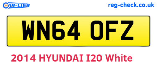 WN64OFZ are the vehicle registration plates.