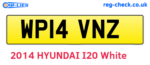 WP14VNZ are the vehicle registration plates.
