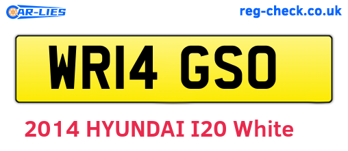 WR14GSO are the vehicle registration plates.
