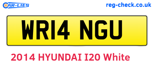 WR14NGU are the vehicle registration plates.