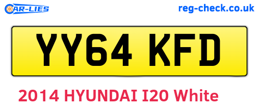 YY64KFD are the vehicle registration plates.