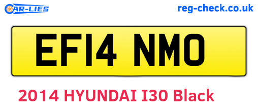EF14NMO are the vehicle registration plates.