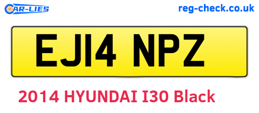 EJ14NPZ are the vehicle registration plates.