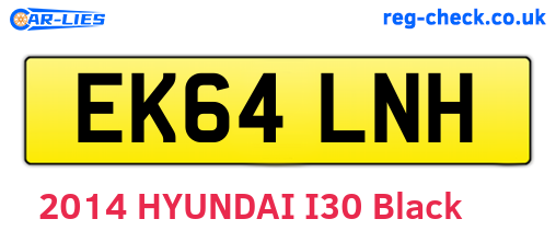 EK64LNH are the vehicle registration plates.