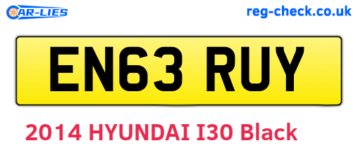 EN63RUY are the vehicle registration plates.