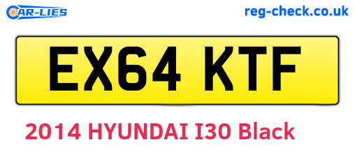 EX64KTF are the vehicle registration plates.