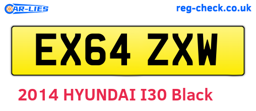 EX64ZXW are the vehicle registration plates.