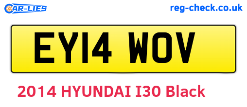 EY14WOV are the vehicle registration plates.