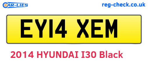 EY14XEM are the vehicle registration plates.