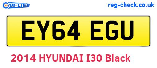 EY64EGU are the vehicle registration plates.