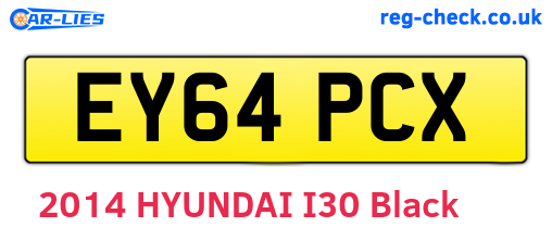 EY64PCX are the vehicle registration plates.