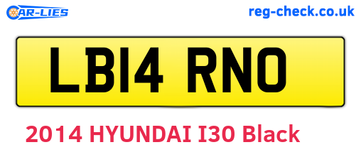 LB14RNO are the vehicle registration plates.