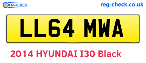 LL64MWA are the vehicle registration plates.