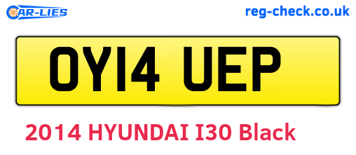 OY14UEP are the vehicle registration plates.