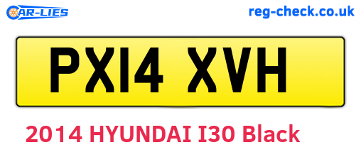 PX14XVH are the vehicle registration plates.