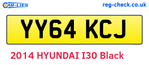YY64KCJ are the vehicle registration plates.
