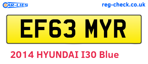 EF63MYR are the vehicle registration plates.