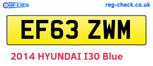 EF63ZWM are the vehicle registration plates.
