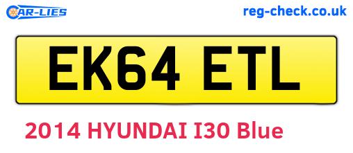 EK64ETL are the vehicle registration plates.