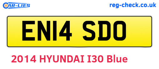 EN14SDO are the vehicle registration plates.