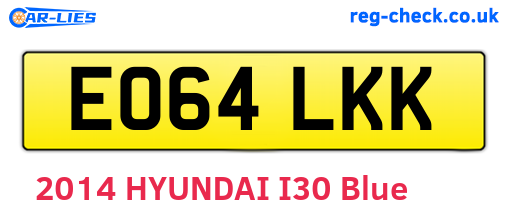 EO64LKK are the vehicle registration plates.