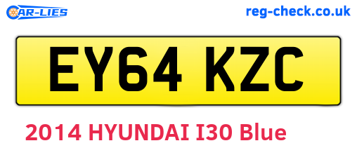 EY64KZC are the vehicle registration plates.