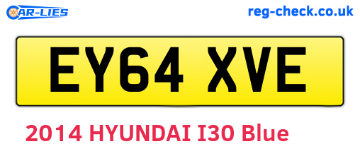 EY64XVE are the vehicle registration plates.