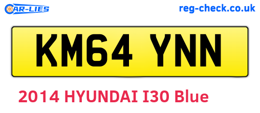 KM64YNN are the vehicle registration plates.