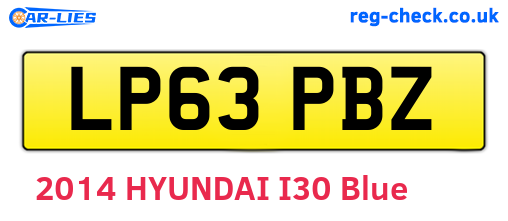 LP63PBZ are the vehicle registration plates.