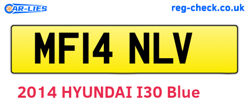 MF14NLV are the vehicle registration plates.