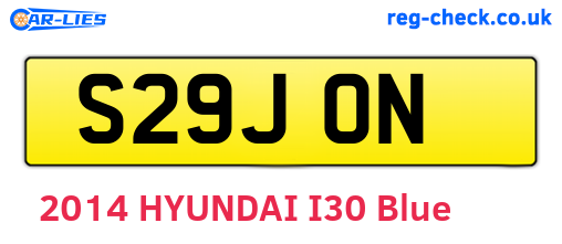 S29JON are the vehicle registration plates.