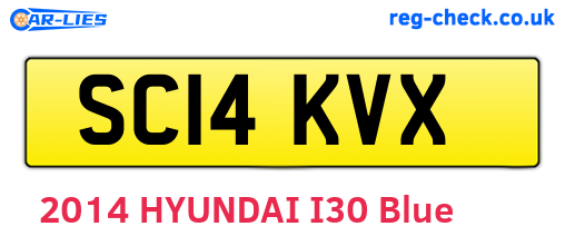 SC14KVX are the vehicle registration plates.
