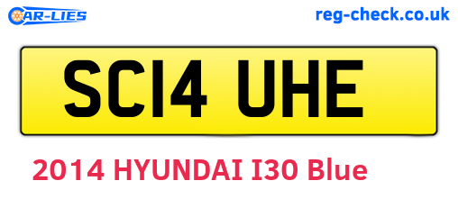 SC14UHE are the vehicle registration plates.