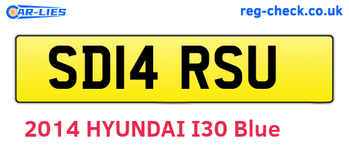 SD14RSU are the vehicle registration plates.