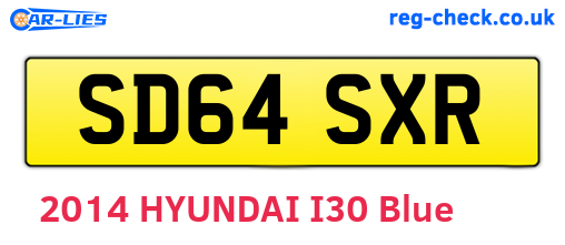 SD64SXR are the vehicle registration plates.