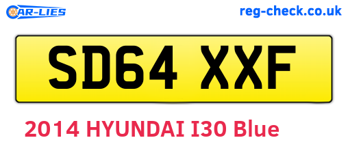 SD64XXF are the vehicle registration plates.