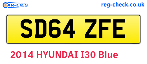 SD64ZFE are the vehicle registration plates.