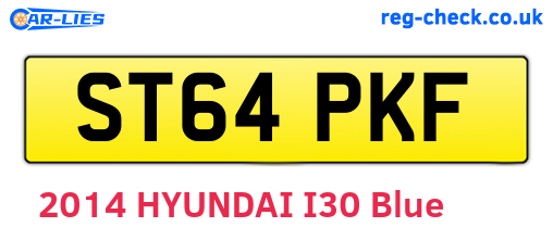 ST64PKF are the vehicle registration plates.