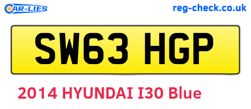 SW63HGP are the vehicle registration plates.