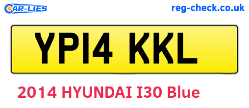 YP14KKL are the vehicle registration plates.