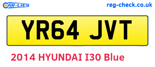 YR64JVT are the vehicle registration plates.