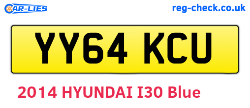 YY64KCU are the vehicle registration plates.