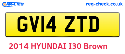 GV14ZTD are the vehicle registration plates.