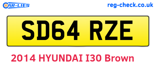 SD64RZE are the vehicle registration plates.