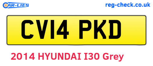 CV14PKD are the vehicle registration plates.