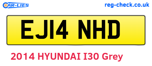 EJ14NHD are the vehicle registration plates.