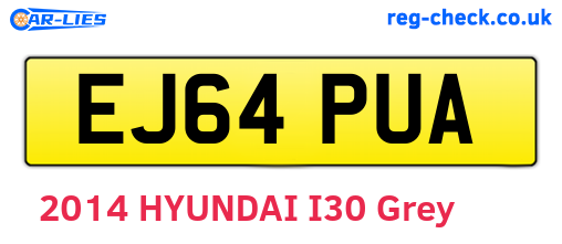 EJ64PUA are the vehicle registration plates.