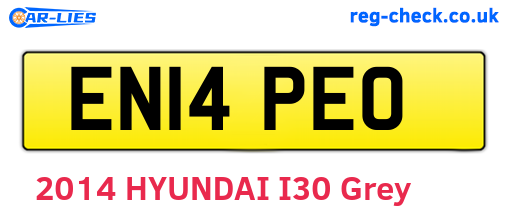 EN14PEO are the vehicle registration plates.